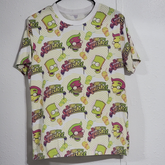White Cartoon Print Men's T-Shirt - Picture 1 of 4